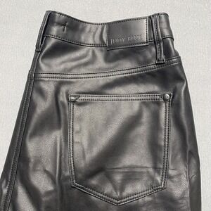 Judy Blue Jeans Womens 15/32 Black Faux Leather Straight‎ Leg Coated Pants